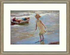 Art Prints of Girl on the Beach by Joaquin Sorolla y Bastida Girl On The Beach, Leonid Afremov Paintings, Beach Painting, Artist Canvas, Great Big Canvas, Art Sur Toile, Painting Frames, Paper Size, Graphic Art Print