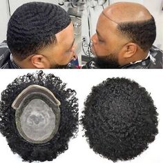 (eBay) Find many great new & used options and get the best deals for GM Lace Front Afro Curl Wig Men Toupee African American Human Hair piece PU-B at the best online prices at eBay! Free shipping for many products! Skin Center, Human Hair Pieces, Hair Unit, Mens Toupee, Hair Replacement Systems, Afro Curls, Hair Toupee, Black Men Hairstyles, Hair System