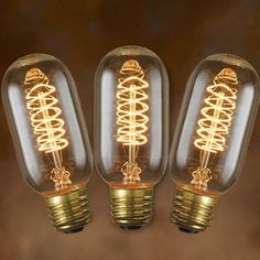 three light bulbs that have been turned on and turned on with the same bulb in different positions