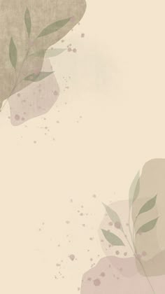 an abstract floral background with pink flowers and green leaves on the left side of the image