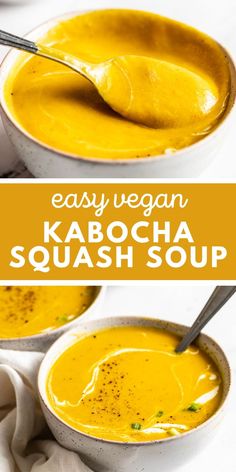 this easy vegan kabocha squash soup is the perfect way to enjoy it