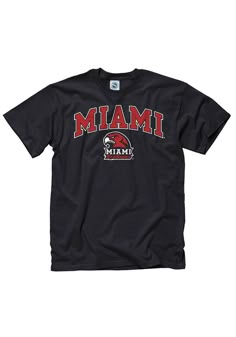 Show off your team pride in this Miami Redhawks Black Arch Logo Short Sleeve T Shirt! This Miami of Ohio Short Sleeve Tee features a screen printed team wordmark and logo. Make sure everyone knows you root for the Redhawks with this Black Miami of Ohio T Shirt. Go Redhawks! Classic Fit, Tubular construction, Taped neck and shoulders, Quarter-turned to eliminate center crease, Unisex, Fit: True to Size, 100% Cotton Collegiate Short Sleeve Fan Gear Shirt, Black Arch, Missouri Mule, Arch Logo, Owl T Shirt, Short Sleeve T Shirt, School Outfits, Men Short Sleeve, Black Tshirt