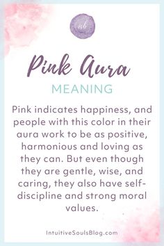 the pink aura meaning on a watercolor background