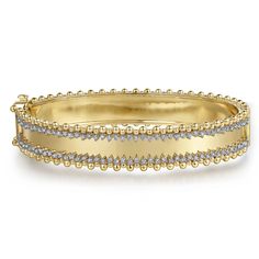 14K Yellow Gold Bujukan Diamond  Bangle Diamond Bangle, Modern Style, Timeless Elegance, Bangles, Yellow Gold, Yellow, Gold, Design