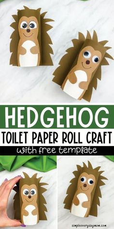 this hedgehog toilet paper roll craft is so cute and easy to make