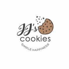 the logo for yo's cookies, which is made with chocolate chips and sprinkles