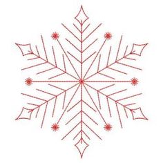 a red snowflake is shown on a white background