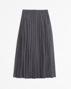 Women's Mid Rise Pleated Maxi Skirt | Women's Bottoms | Abercrombie.com Corp Core, Long Pleated Skirt, Active Swimwear, Clothes Wishlist, Swimwear Suits, Holiday List, Pleated Long Skirt, Women's Bottoms, Womens Maxi Skirts