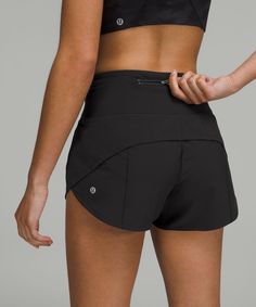 Make it a long one. The Speed Up collection features a lightweight waistband and easy-access pockets so you can focus on your run-not your gear. Designed for Run. Built-in liner offers extra coverage. Connected gel pockets on the waistband gives you flexible storage options. Secure back pocket. Continuous drawcord. Cute Outfits With Black Lululemon Shorts, Lululemon Speed Up Shorts 2.5, Lululemon Black Shorts, Lululemon Black Sports Shorts, Lululemon Sports Shorts, Black Lululemon Shorts Outfit, Luluemon Shorts, Lululemon Shorts Outfit, Track Essentials