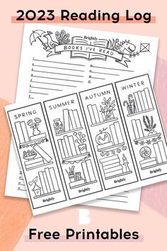 the free printable reading log for kids to use in their homes and classroom activities