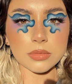 Artsy Makeup, Drag Make-up, Eye Makeup Looks, Cute Eye Makeup, Face Art Makeup, Graphic Makeup