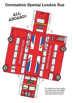 a paper model of the london bus