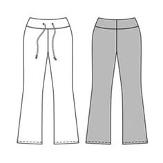 the front and back view of a women's pants