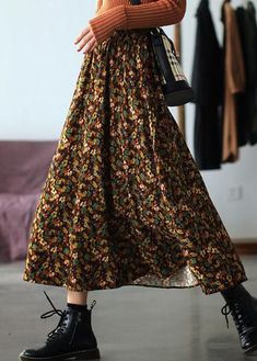 Surfergirl Style, Spring Skirt, Orange Print, Spring Skirts, Looks Street Style, 가을 패션, Mode Inspiration, Looks Vintage, Modest Outfits