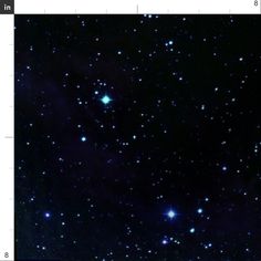 an image of the night sky with many stars and bright blue light on it's side