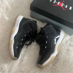 Retro Jordan 11 Great Condition Pre Own Worn A Couple Times Comes With Box Size 6.5 Retro Jordans 11, Shoes Jordan, Jordan Black, Jordan 11 Retro, Jordans For Men, Jordan 11, Jordan Retro, Jordan Shoes, Mens Shoes Sneakers