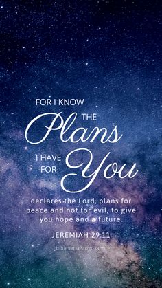 the words for i know the plans for you