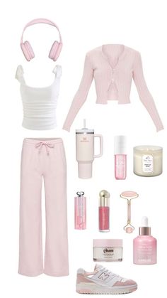 Light Pink Y2k Outfit, Summer Pink Outfits, Cute Pink Clothes, Light Pink Outfit, Casual Preppy Outfits, Trendy Outfits For Teens, Lazy Day Outfits