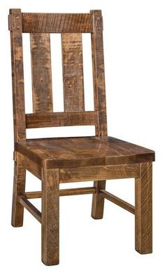 an old wooden chair on a white background