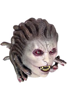 a creepy looking mask with red eyes and claws on it's head is shown