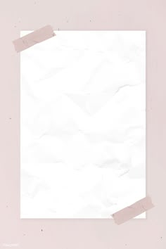 a piece of white paper with some pink tape around it on a light pink background