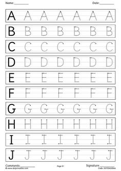 printable handwriting worksheet for kids with letters and numbers on the front page