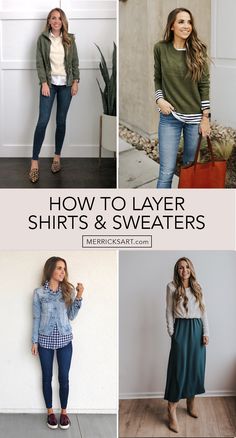 Flannel Shirt Under Sweater, Winter Shirt Outfit Women, How To Layer Over A Dress, Layering Clothes For Fall, How To Layer Your Clothes, How To Layer A Sweater, How To Layer Sweaters, How To Layer An Outfit, How To Layer For Fall