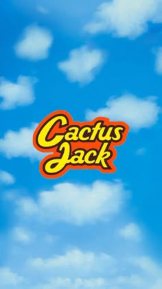 the title for cactus's jack on a blue sky with clouds in the background