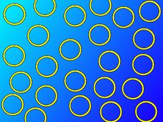 a blue background with yellow circles on it