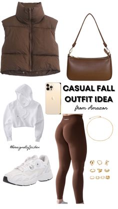 Knew High Boots Outfits, Amazon Casual Outfits, Brown Leggings Outfit, Knew High Boots, Running Errands Outfit, Casual Fall Outfit, Brown Outfit, Leggings For Women, Outfits Fall