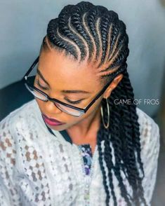 Chic Feed-In Two-Strand Twists Flat Twist Styles, Half Cornrows, Twist Cornrows, Flat Twists, African Hair Braiding Styles, Braided Cornrow Hairstyles, Natural Hair Twists, Twist Styles