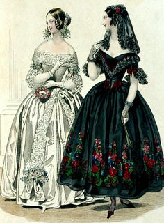 1850s Dress, Victorian Inspired Fashion, Gown Aesthetic, 1830s Fashion, 19th Century Women, Lesbian Fashion