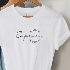 Comes In White Or Other Colors Upon Request! Comment Which Color You Would Like! Women Empowerment Tshirt, Simple White Top With Text Print, Simple White Tops With Text Print, Cricut Shirt Ideas Women, Elegant T Shirt, 2025 Logo, I Love Sarcasm, Htv Ideas, Black Flame Candle