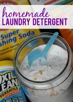 homemade laundry detergent in a mason jar