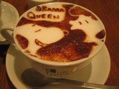 a cappuccino with an animal drawn on it