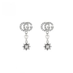 Reference: YBD58183000100U Classic Gucci Earrings For Anniversary, Gucci Luxury Drop Earrings, Gucci White Gold Round Earrings, Gucci Sterling Silver Earrings For Formal Occasions, Luxury Floral Cluster Earrings As Gift, Luxury White Gold Cluster Drop Earrings, Luxury Gucci Sterling Silver Earrings, Gucci Luxury Sterling Silver Earrings, Gucci White Gold Sterling Silver Earrings