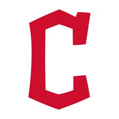 the letter c is shown in red and white