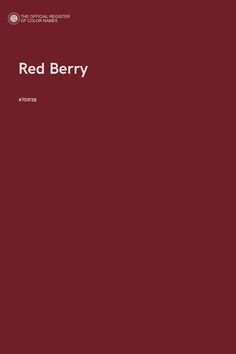 a red book cover with the words, red berry