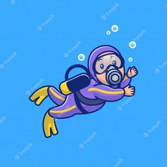 a person in a diving suit and mask