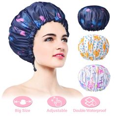 PRICES MAY VARY. 【Oversized Size】Oversized design for all hair lengths and thicknesses! Perfect waterproof shower cap to maintain your hair style whether you have natural long hair, short hair extensions, braids, locs, weaves, relaxed hair or just a fancy big hair salon style that you want to last! Durable material and big enough for when your hair is blown out or in dense styles. 【Adjustable Head Circumference】Are you worried that the shower cap will be too loose or too tight? WINSTECK adjustab Hair Extensions Braids, Short Hair Extensions, Natural Long Hair, Curl Short Hair, Extensions Braids, Black Hair Video, Short Natural Curly Hair, Bathing Cap, Hair Extensions For Short Hair