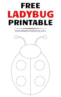 the free ladybug printable for kids to color