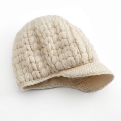 a white knitted hat on a white background