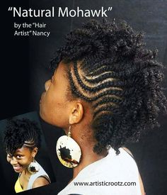 Natural Mohawk, Natural Hair Mohawk, Twisted Hair, Mohawks, Simple Hair, Pelo Afro, Hair Twist Styles