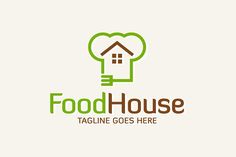 a logo for a house with a chef's hat in the shape of a head