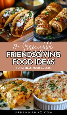 Friendsgiving Food Ideas Thanks Giving Party Food Ideas, Ideas For Friendsgiving Dinner, Thanks Giving Food List, Friends Giving Dishes, Friendsgiving Dinner Recipes, Friendsgiving Dinner Menu Ideas, Friends Giving Food List, Friends Giving Recipe Ideas, Friendsgiving Work Potluck