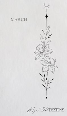 the back side of a white sheet with flowers on it and an arrow in the middle