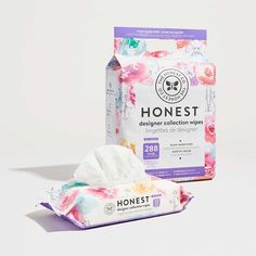 a box of honest tissues next to it's packaging