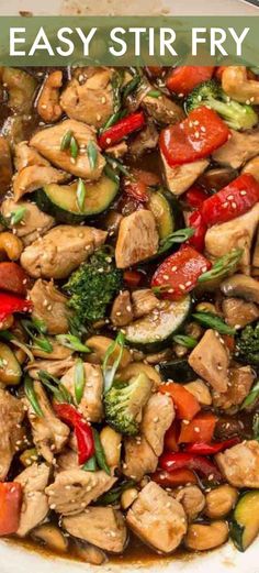 an easy stir fry with chicken and vegetables