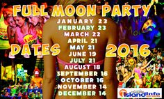 the back of a woman's body in front of a full moon party poster