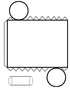 a black and white drawing of a rectangular object with circles around the perimeter, on a plain background